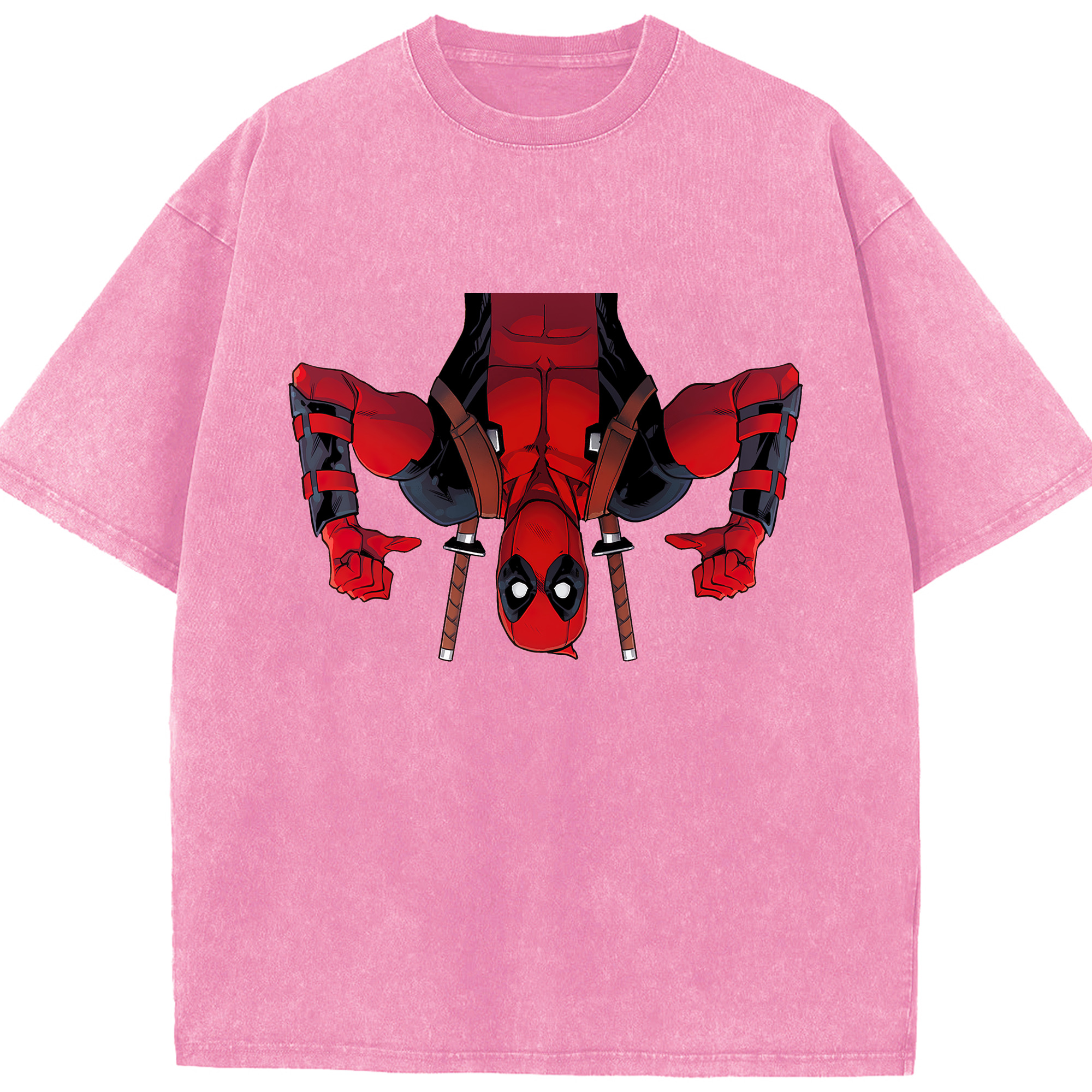 （画像用） Deadpool デッドプール 綿100% ヴィンテージ風 半袖Tシャツ（フロントプリント）
